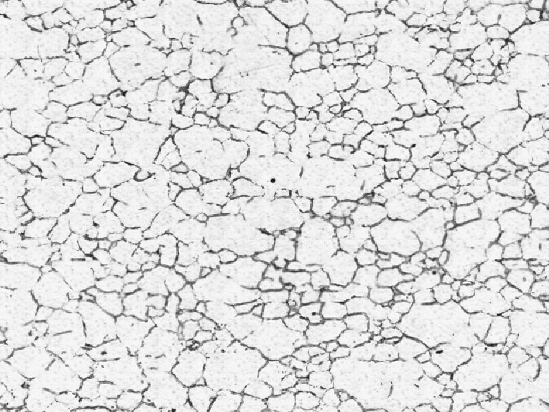 Incomplete grains with dark outlines