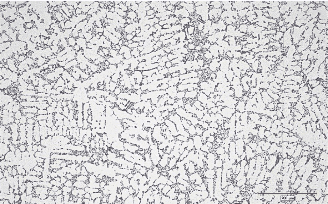 Mean linear dendrite spacing for cast alloys