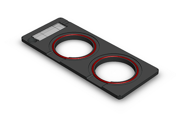 Stage plate for two 4” wafers