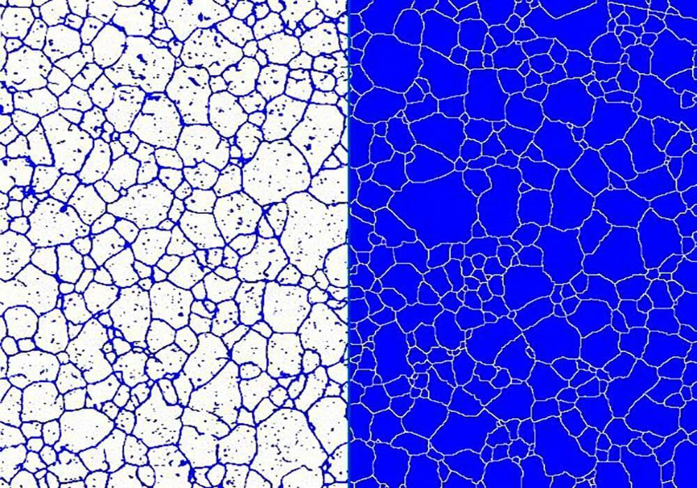 Grain size analysis in steel