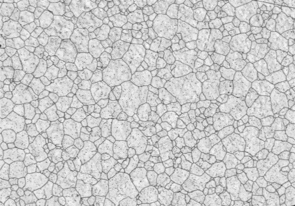 Grain size analysis in steel