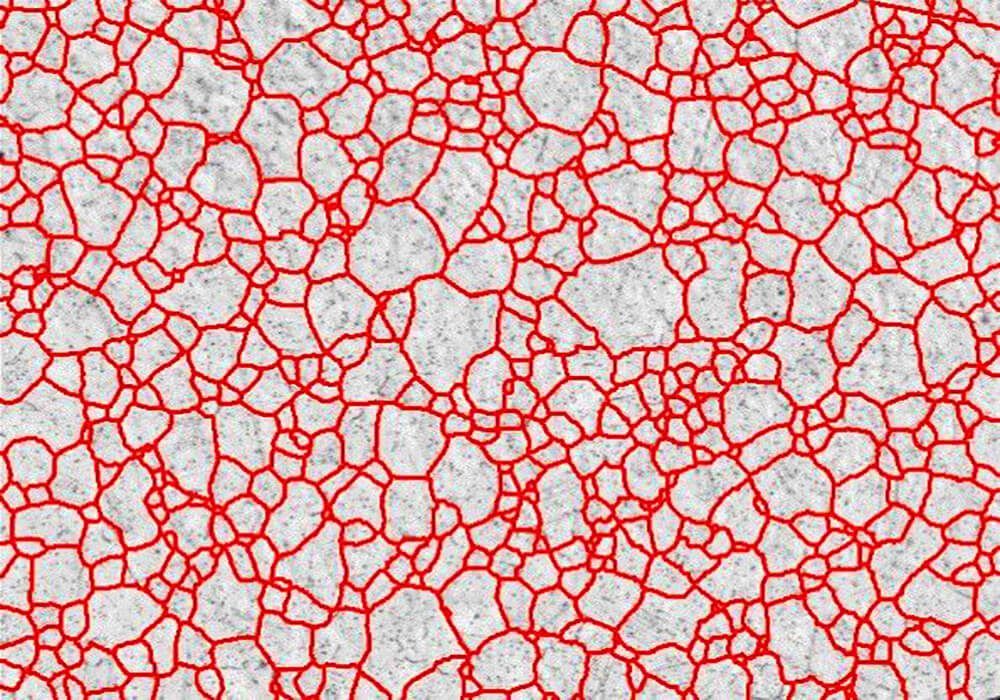 Grain size analysis in steel