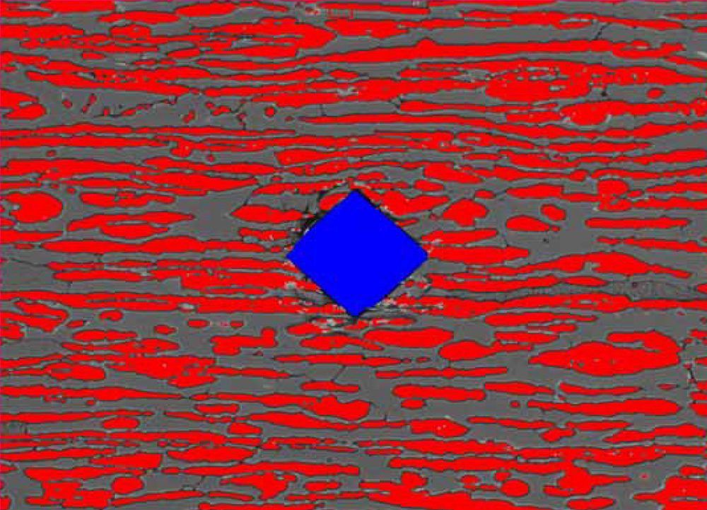 Microhardness and delta ferrite (Vickers)