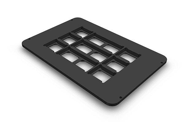 Magnetic insert plate for 12 unmounted samples