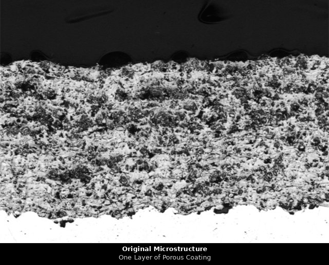 One Layer of Porous Coating microstructure
