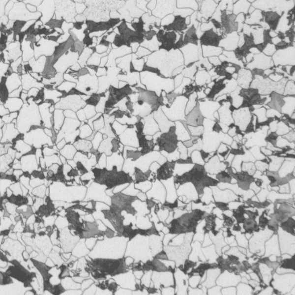 Banded structures in dual-phase steels